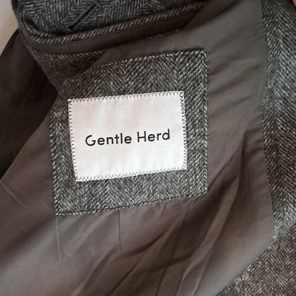 NWT Single Breasted Wool-Cashmere Overcoat (Grey) - Gentle Herd - Picture 13 of 16